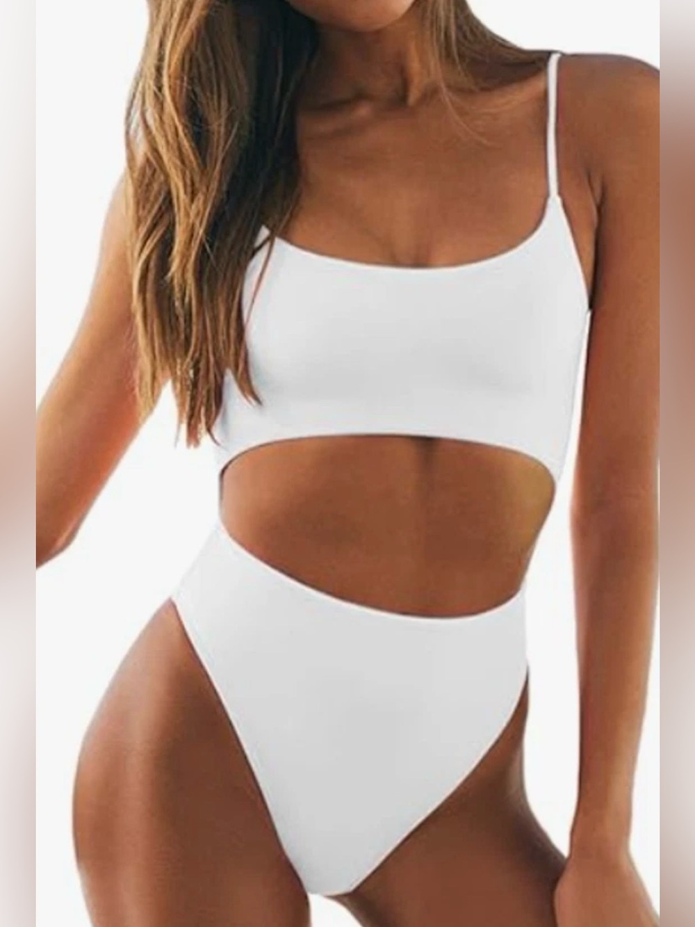 NEW Meyeeka Women's Scoop Neck Cut Out Swimsuit Size XL